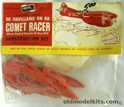 Airfix 1/72 De Havilland DH-88 Comet Racer - Bagged T1 Logo, 1399 plastic model kit