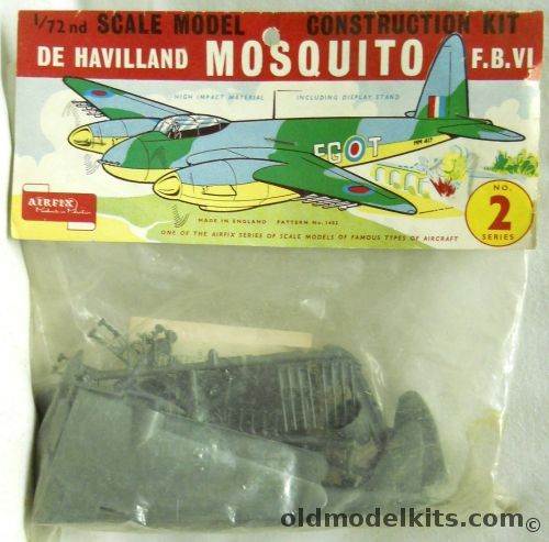 Airfix 1/72 De Havilland Mosquito F.B.VI Bagged - First Issue Baggged, 1402 plastic model kit