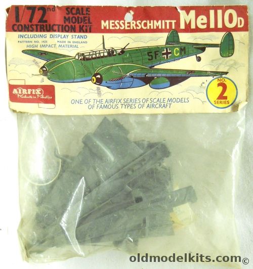 Airfix 1/72 Messerschmitt Me-110D - (Bf-110D), 1422 plastic model kit