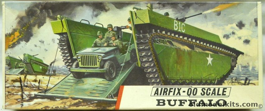 Airfix 1/76 Buffalo Landing Ship With Jeep - Type Three Logo Issue, 202V plastic model kit