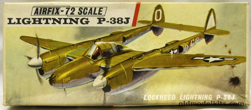 Airfix 1/72 Lockheed P-38J Lightning - USAAF, 284 plastic model kit