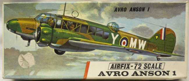 Airfix 1/72 Avro Anson I - Type 3 Logo, 289 plastic model kit