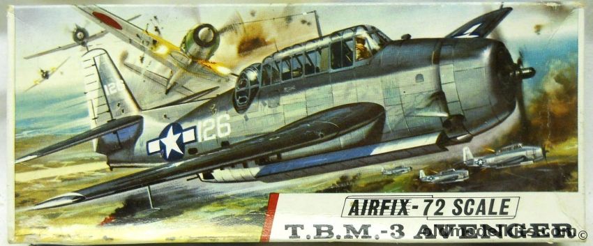 Airfix 1/72 Grumman TBM-3 Avenger - CV-10 USS Yorktown or CV-20 USS Bennington, 297 plastic model kit