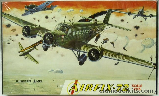 Airfix 1/72 Junkers Ju-52/3M - Floats or Landing Gear Luftwaffe or Swiss - Craftmaster Issue, 3-163 plastic model kit
