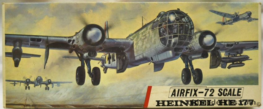 Airfix 1/72 Heinkel He-177 A-5 Grief - With Hs293 Guided Missiles - Type 3 Logo Issue, 589 plastic model kit