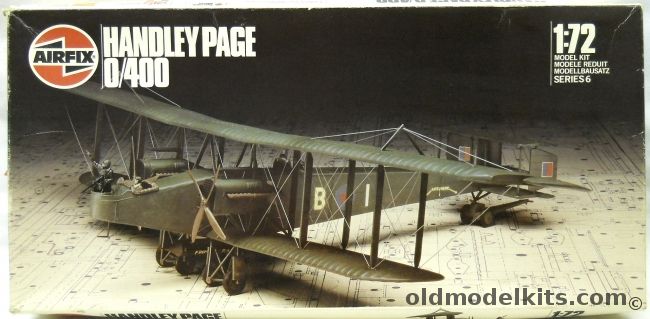 Airfix 1/72 Handley Page 0/400 Bomber, 9 06007 plastic model kit