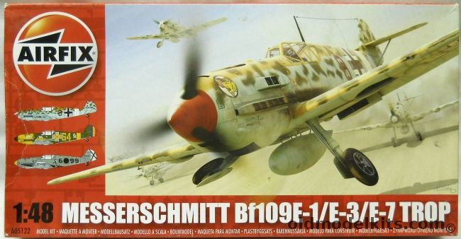 Airfix 1/48 Messerschmitt Bf-109E-1/E-3/E-7 Trop - (Bf-109 E), A05122 plastic model kit