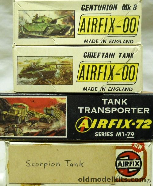 Airfix 1/76 Centurion Mk8 / TWO Chieftain Tank / Tank Transporter / TWO Scorpion Tank, A207V plastic model kit