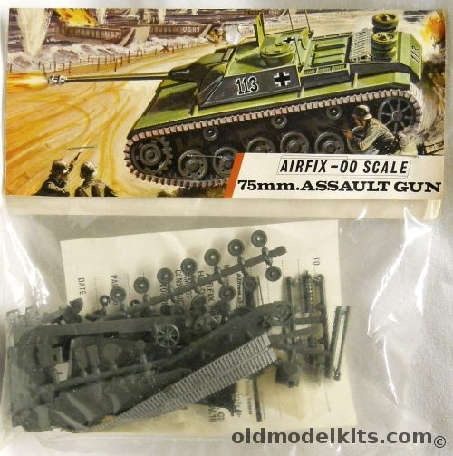 Airfix 1/76 75mm Assault Gun - Sturmgeschutz III - Bagged T3 Issue, A6V plastic model kit