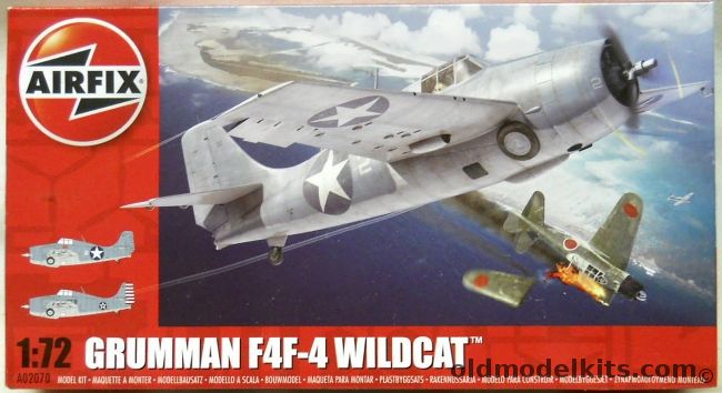 Airfix 1/72 Grumman F4F-4 Wildcat - Capt Marion E Carl VMF-223 Henderson Field Guadalcanal 1942 / VF-6 USS Enterprise SV-6 1942, A02070 plastic model kit