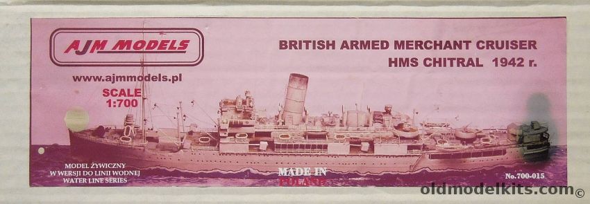 AJM Model 1/700 HMS Chitral 1942 British Armed Merchant Cruiser, 700-015 plastic model kit