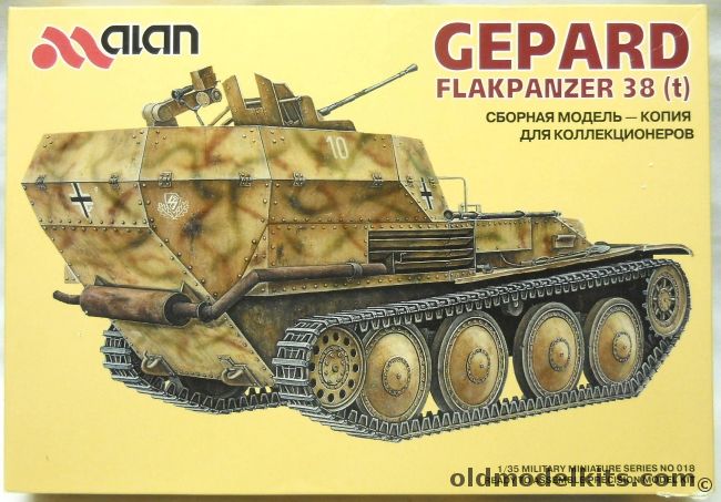 Alan 1/35 Gepard Flakpanzer 38(t), 018 plastic model kit