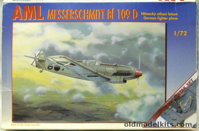 AML 1/72 Messerschmitt Bf-109D - Spanish Civil War Condor Legion Commander Oblt Siebelt Reents 1 J/88 Sept 1939 / Haupt Hannes Gentzen Commander 102/ZG2 Bemberg Oct 1939 / 1/JG71 Germany Oct 1939, 72-028 plastic model kit