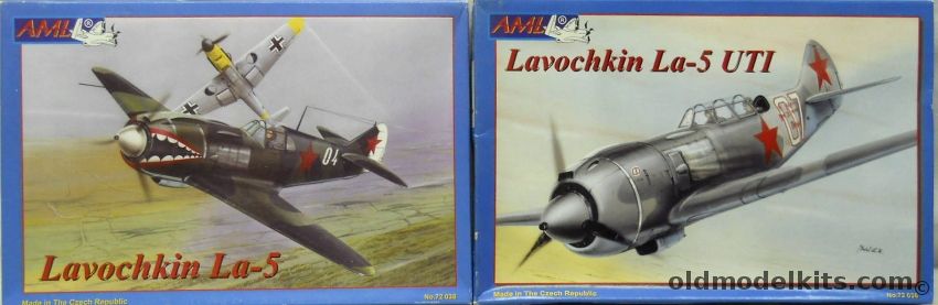 AML 1/72 TWO Kits Lavochkin La-5 and LA-5 UTI, 72-038 plastic model kit