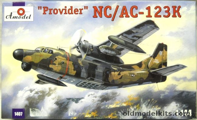 Amodel 1/144 NC/AC-123K Provider - With Markings For Two USAF Aircraft In South Vietnam, 1407 plastic model kit