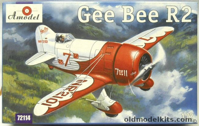 Amodel 1/72 TWO Gee Bee R2, 72114 plastic model kit