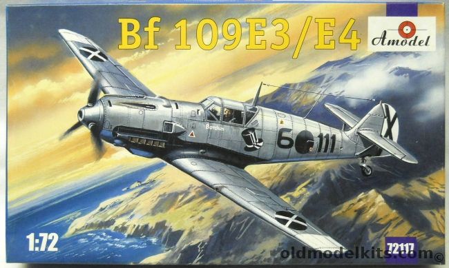 Amodel 1/72 Messerschmitt Bf-109 E3/E4 - Luftwaffe Adolf Galland 1940-41 / Spanish Civil War Werner Ursinus 2.J/88 Condor Legion 1939 / Japan 1941 / Romania / French 1939 / Swiss 1939 / Yugoslavia 1939/40, 72117 plastic model kit