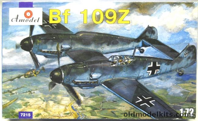 Amodel 1/72 Messerschmitt Bf-109Z Twin Fighter, 7215 plastic model kit