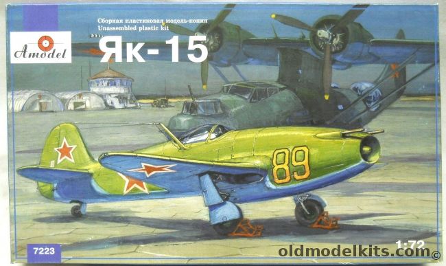 Amodel 1/72 TWO Yak-15 - USSR, 7223 plastic model kit
