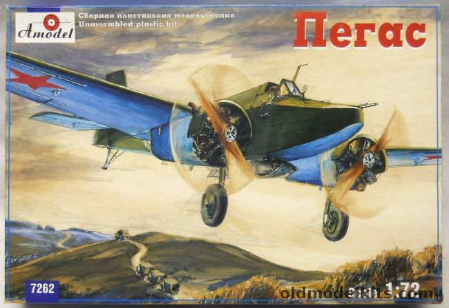 Amodel 1/72 Pegas - Soviet Light Bomber And Strike Aircraft, 7262 plastic model kit