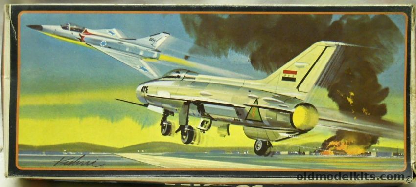 AMT-Hasegawa 1/72 Mig-21 Fishbed (Early) - Iraqi / Cuban / Czech Airforce Markings, A623-100 plastic model kit