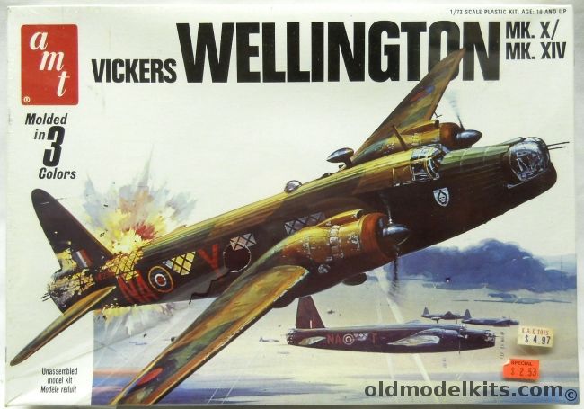 AMT-Matchbox 1/72 Wellington Mk.X / Mk.XIV - Coastal Command / Canadian or British, 7131 plastic model kit