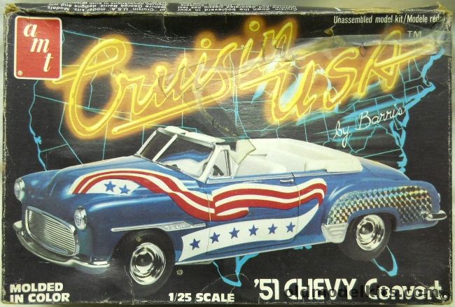 AMT 1/25 1951 Chevrolet Bel Air Convertible - Cruisin USA George Barris Custom, 2253 plastic model kit