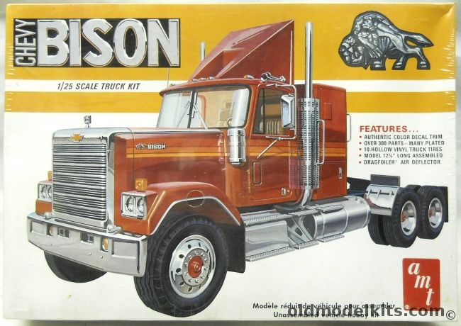 AMT 1/25 Chevy Bison - MK 9002 PD Semi Tractor Truck, 5002 plastic model kit