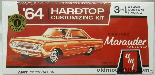AMT 1/25 1964 Mercury Marauder 2-Door Hardtop 3 in 1 Kit - Stock / Custom / Racing, 6022 plastic model kit