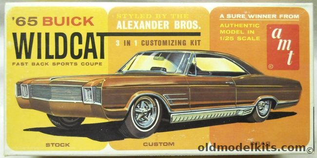 AMT 1/25 1965 Buick Wildcat 2 Door HT 3 In 1 - Stock / Custom / Racing, 6525-150 plastic model kit