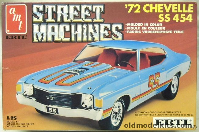 AMT 1/25 1972 Chevrolet Chevelle SS454  - Stock / Race / Street Machine, 6536 plastic model kit