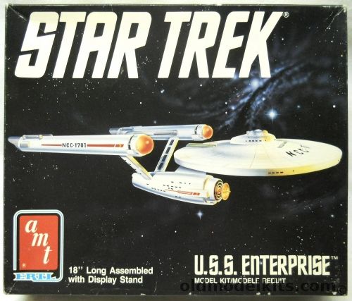 AMT 1/635 Star Trek USS Enterprise - Also Yorktown / Valiant / Hood / Farragut / Excalibur / Intrepid / Republic / Constitution / Lexington / Potemkin / Constellation / Exeter / Kongo, 6676 plastic model kit