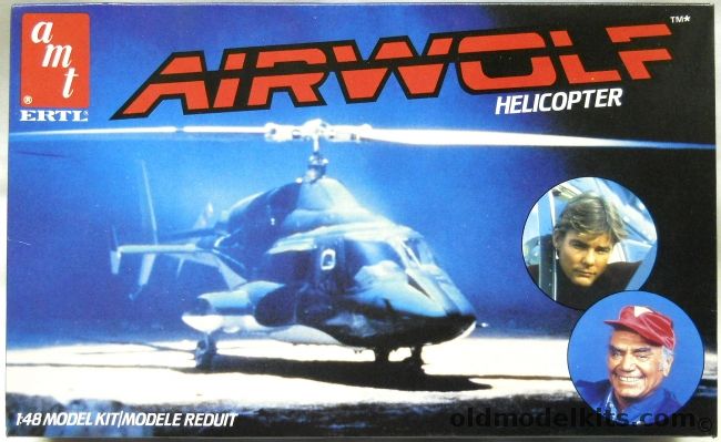 AMT 1/48 Airwolf Helicopter - Bell 222B, 6680 plastic model kit