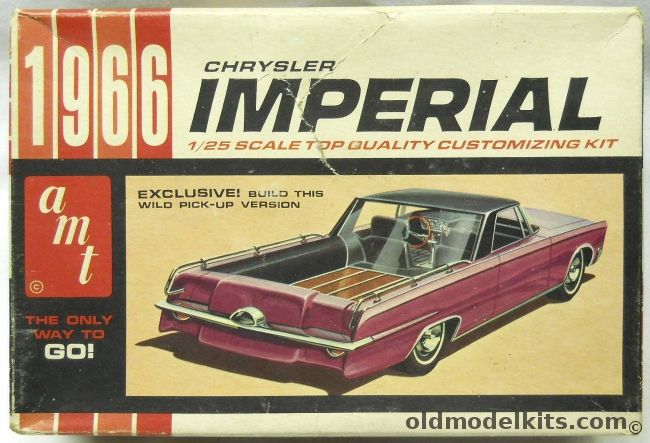 AMT 1/25 1966 Chrysler Imperial Convertible - 3 in 1 Customizing Kit - Stock / Custom / Pickup Truck, 6816-200 plastic model kit