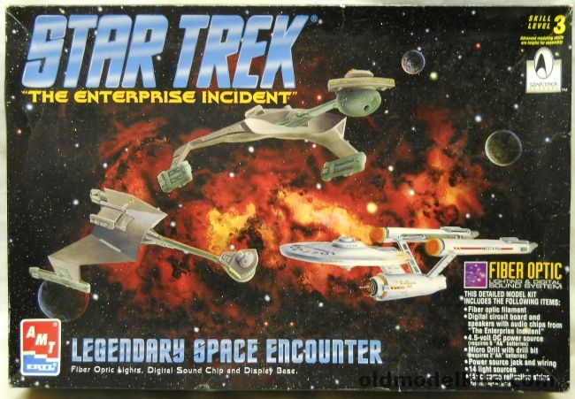 AMT Star Trek The Enterprise Incident - USS Enterprise & Klingon Battlecruisers With Fiber Optics Lighting System And Sound, 8254 plastic model kit