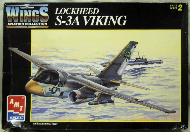 AMT 1/48 Lockheed S-3A Viking, 8634 plastic model kit