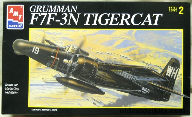 AMT 1/48 Grumman F7F-3N Tigercat - Marine Night Fighter - (F7F3N), 8842 plastic model kit