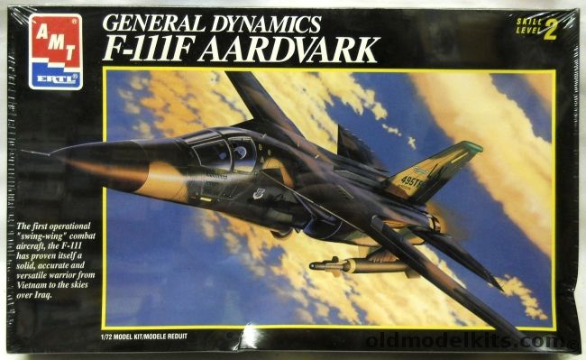 AMT 1/72 F-111F Aardvark - Desert Storm Saddam Hussein Bunker Mission 494th AMU With Special LGB GBU-28, 8936 plastic model kit