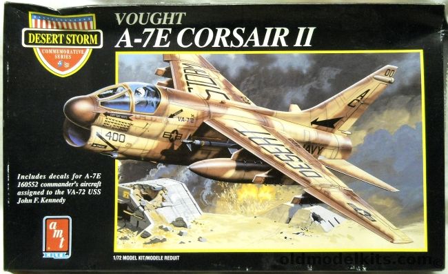 AMT 1/72 Vought A-7E Corsair II Desert Storm - Commanders Aircraft VA-72 USS John F. Kennedy, 8966 plastic model kit