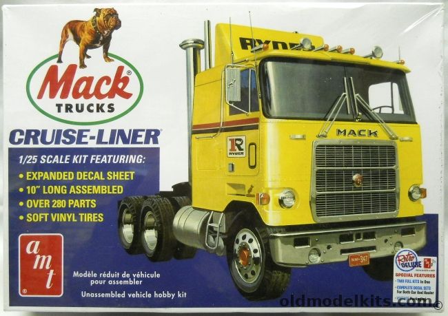 AMT 1/25 Mack Cruise-Liner Semi Truck - Ryder (Cruiseliner), AMT1062-06 plastic model kit