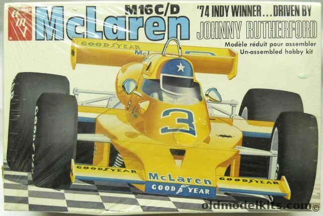 AMT 1/25 McLaren M16C/D Johnny Rutherford - '74 Indy Winner - (M16), T260 plastic model kit