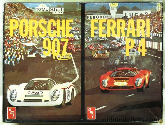AMT 1/24 Porsche 907 And Ferrari P4, T419 plastic model kit