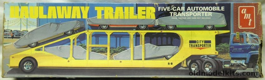 AMT 1/25 Haulaway Trailer - Five Car Transport (Car Hauler Transporter), T523 plastic model kit