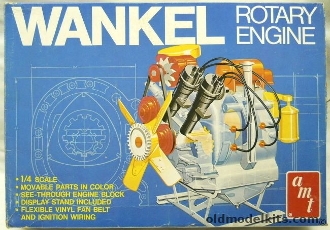 AMT 1/4 Visible Wankel Rotary Engine, T575 plastic model kit