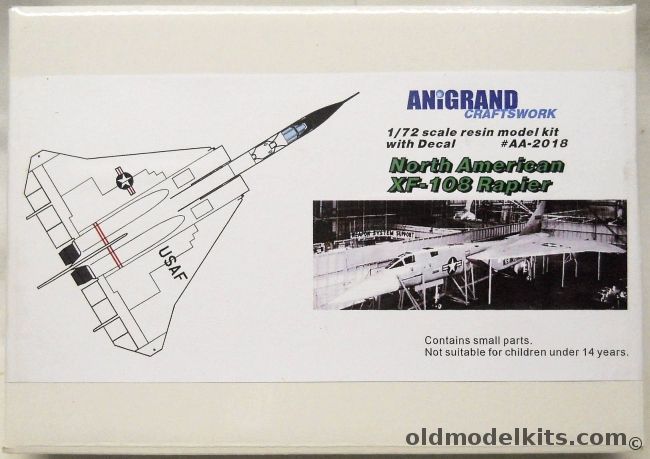 Anigrand 1/72 North American XF-108 Rapier, AA2018 plastic model kit