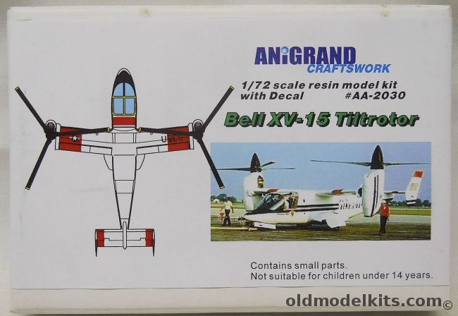 Anigrand 1/72 Bell XV-15 Tiltrotor, AA2030 plastic model kit