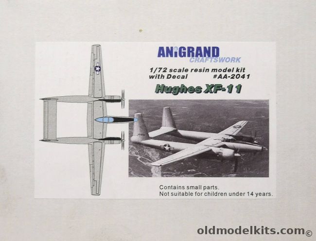 Anigrand 1/72 Hughes XF-11 - ( XR-11), AA2041 plastic model kit