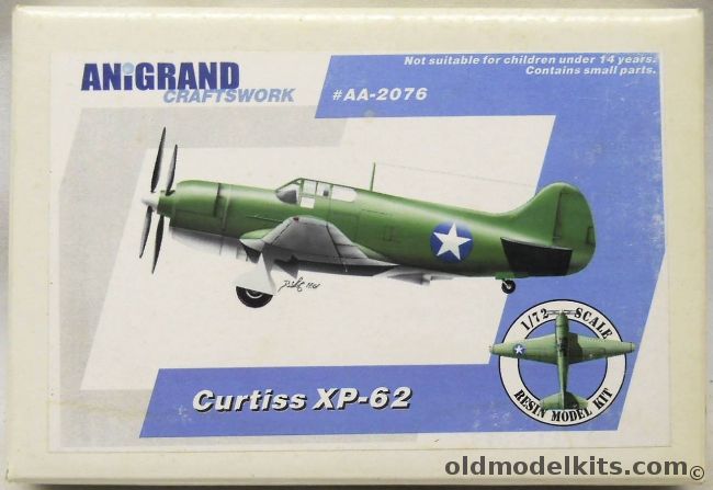 Anigrand 1/72 Curtiss XP-62, AA2076 plastic model kit