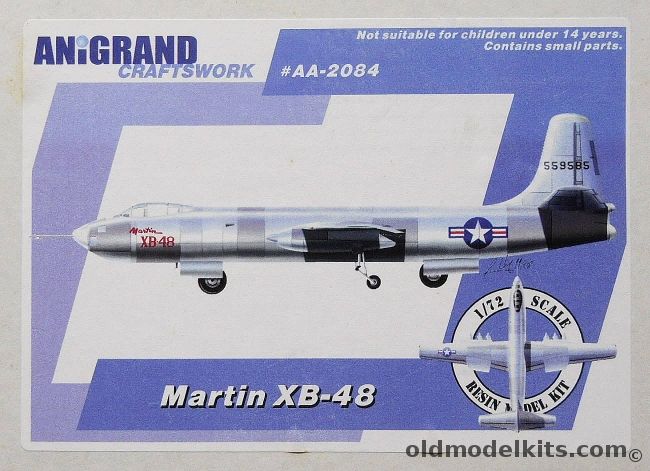 Anigrand 1/72 Martin XB-48 - 6 Engine Jet Bomber, AA2084 plastic model kit