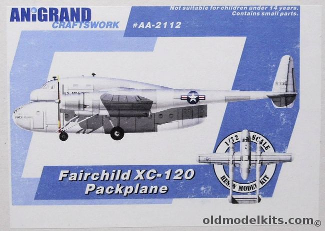 Anigrand 1/72 Fairchild XC-120 Packplane, AA2112 plastic model kit